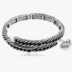 Alex and Ani “magical and Mystical” Eve wrap bracelet in silver (set of 2)